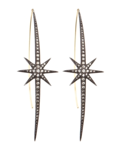 Thin and long Star earrings