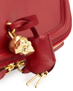 Leather clutch with zipper