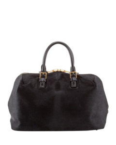 Black haircalf bag