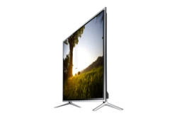 Super-slim TV in steel frame