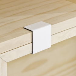 Modular wooden shelves in pine