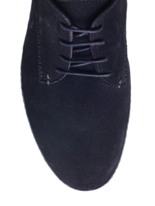 Dark blue suede shoes for men