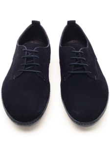 Dark blue suede shoes for men
