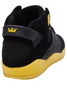 Lace-up trainer in black