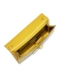 Yellow printed leather clutch bag