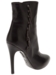 Black leather heeled boots
